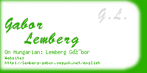 gabor lemberg business card